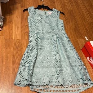 green/blue girls dress